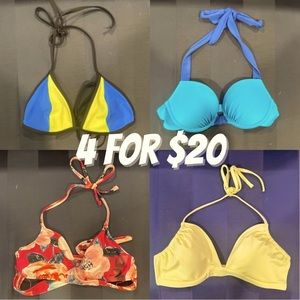 AERIE, PINK, VICTORIA’S SECRET, SHADE & SHORE BIKINI TOPS